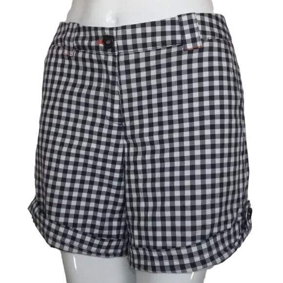NIKE Dri-Fit Shorts, 10, Golf Fit, Blue/White Gingham, 6" inseam, Pockets - Picture 3 of 14